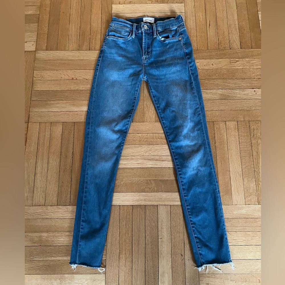 Frame Denim Jeans Le High Skinny Raw After